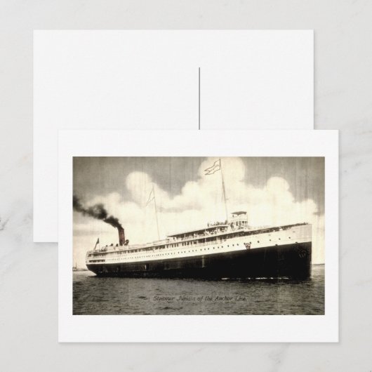 Steamer Juniata van de Anchor-lijn Briefkaart (Voorkant / Achterkant)