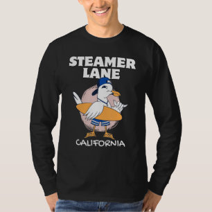 STEAMER LANE CALIFORNIA Surfen Vintage Zeemeeuw Re T-shirt