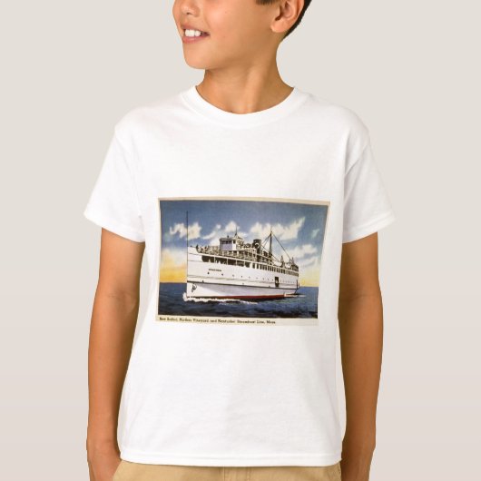 Steamer Naushon, Nantucket Steamboat Line, Massach T-shirt (Voorkant)