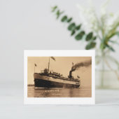 Steamer Ocotorara op de St. Clair, Louis Pesha Briefkaart (Staand voorkant)