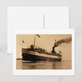 Steamer Ocotorara op de St. Clair, Louis Pesha Briefkaart (Voorkant / Achterkant)