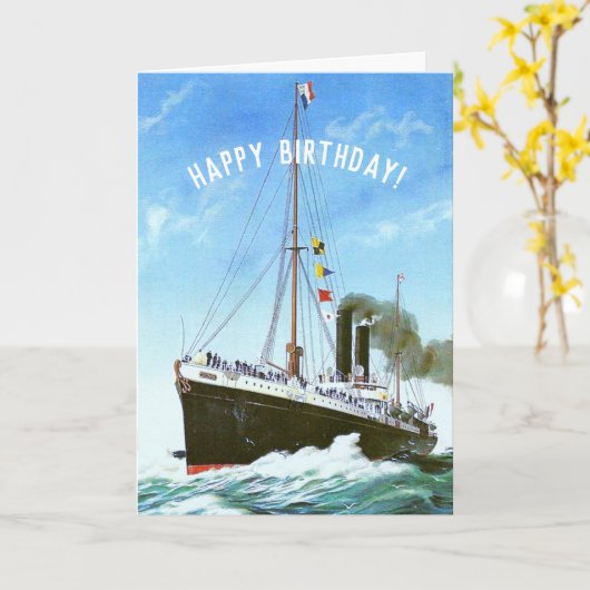 STEAMER SHIP-KAART KAART (Gele Bloem)