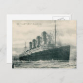 Steamer SS Lusitania Briefkaart (Voorkant / Achterkant)