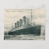 Steamer SS Lusitania Briefkaart (Voorkant)