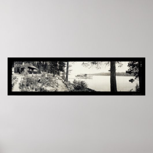 Steamer Tahoe Emerald Bay Foto 1910 Poster (Voorkant)