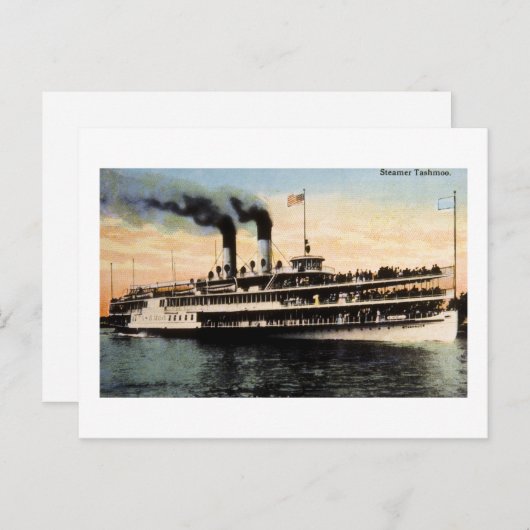 Steamer Tashmoo Briefkaart (Voorkant / Achterkant)