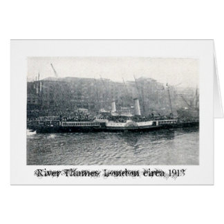 Steamer vertrekt Fresh Wharf, Londen