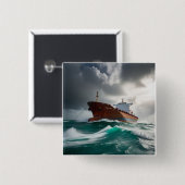 Steamer Vierkante Button 5,1 Cm (Voorkant /achterkant)