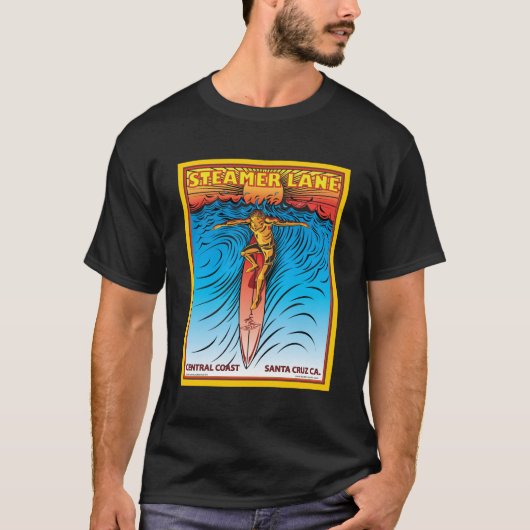 STEAMERLANE SURF SANTA CRUZ T-SHIRT (Voorkant)