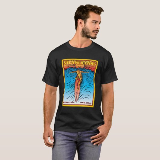 STEAMERLANE SURF SANTA CRUZ T-SHIRT (Voorkant volledig)