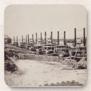 Steamers op de Mississippi (foto) Bier Onderzetter