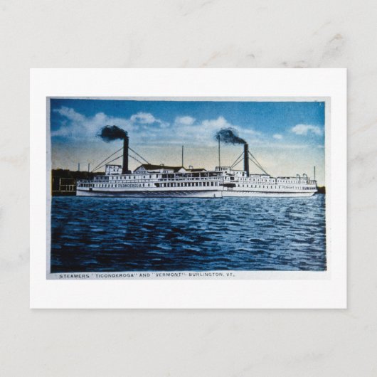 Steamers Ticonderoga en Vermont, Burlington, VT Briefkaart (Voorkant)
