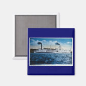 Steamers Ticonderoga en Vermont, Burlington, VT Magneet (Voorkant / Achterkant)