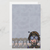 Steamface #1 Steampunk Stationery Briefpapier (Voorkant / Achterkant)