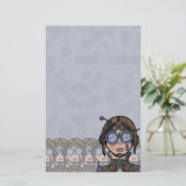 Steamface #1 Steampunk Stationery Briefpapier (Staand voorkant)