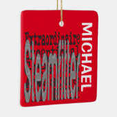 Steamfitter Extraordinaire CUSTOM Keramisch Ornament (Rechts)