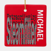 Steamfitter Extraordinaire CUSTOM Keramisch Ornament (Achterkant)