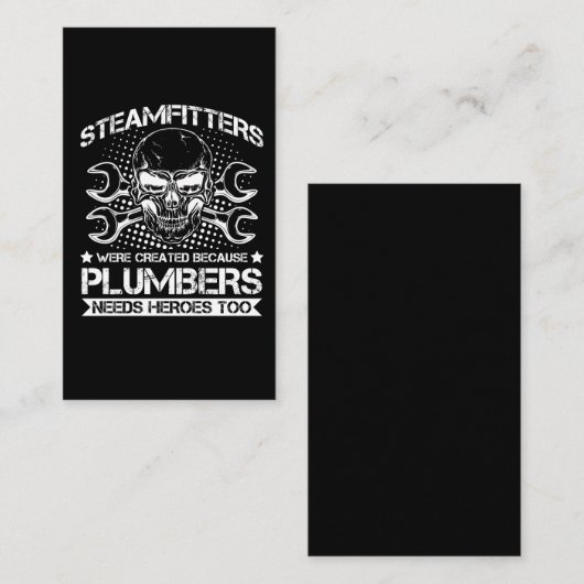 Steamfitter Humor Steam Pipefitter Visitekaartje (Voorkant / Achterkant)