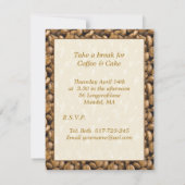 Steaming cappuccino koffiekopje Uitnodiging (Achterkant)