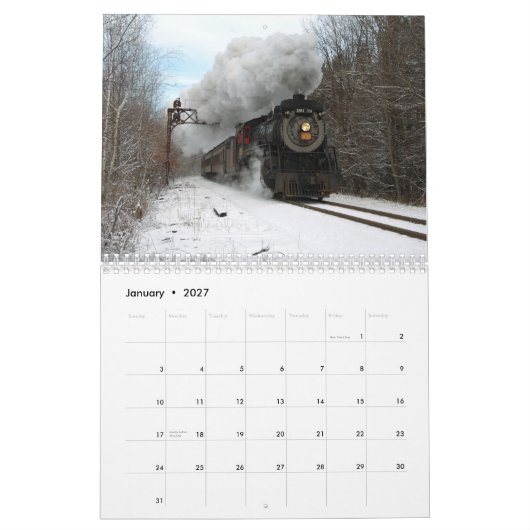 Steaming door de jaaragenda kalender (Jan 2027)