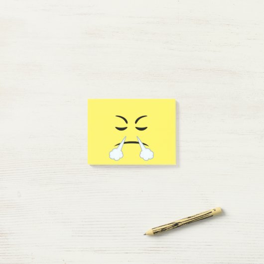 Steaming Emoji Post-it® Notes (Op bureau)
