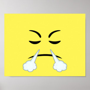 Steaming Emoji Poster