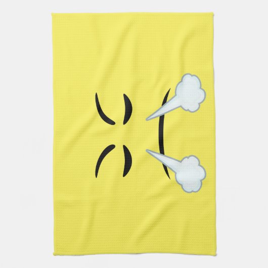 Steaming Emoji Theedoek (Verticaal)