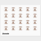 Steaming Espresso Cup Illustration Ronde Sticker (Vel)