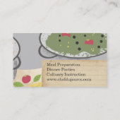 Steaming food aromas chef catering visitekaartje (Achterkant)