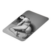 Steaming Hot Beauely Babe Lingerie-model Magneet (Linkerzijde)