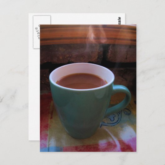Steaming Hot Coffee-Briefkaart Briefkaart (Voorkant / Achterkant)