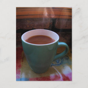 Steaming Hot Coffee-Briefkaart Briefkaart