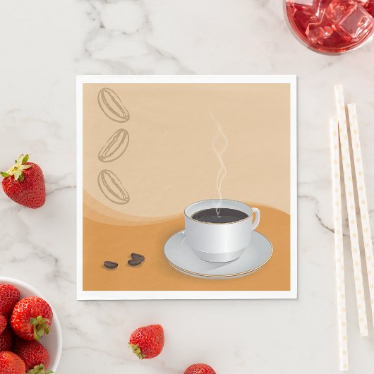 Steaming Hot Coffee Servet