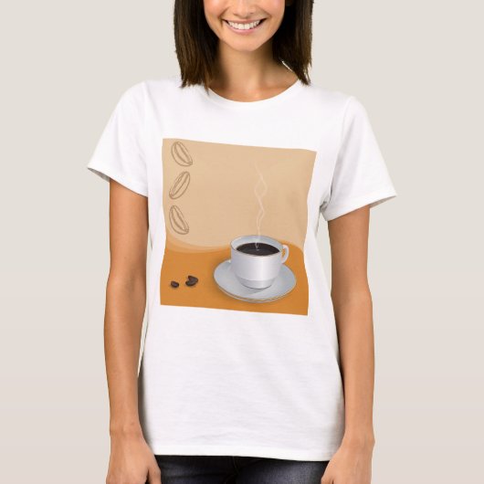 Steaming Hot Coffee T-shirt (Voorkant)