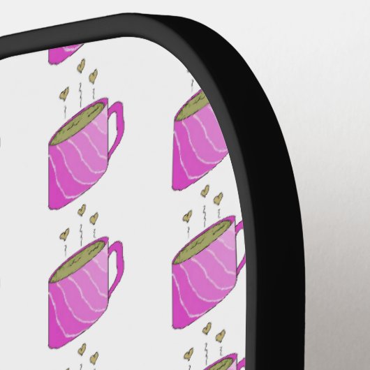 Steaming koffie alsjeblieft Pickleball Paddle (Links Detail)