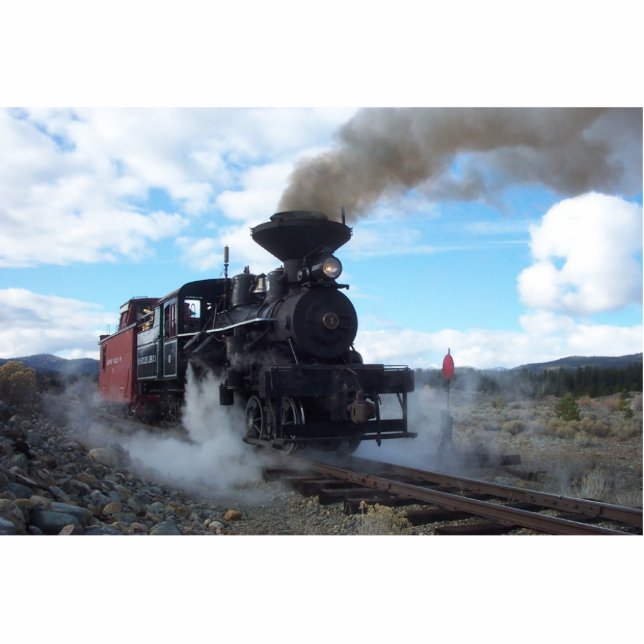 Steaming langs Ornament Staand Fotobeeldje (Voorkant)