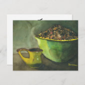 Steaming Morning Cup Koffee Bowl-koffiebonen (Voorkant / Achterkant)