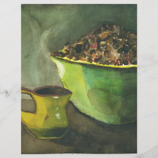 Steaming Morning Cup Koffee Bowl-koffiebonen (Voorkant)