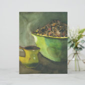 Steaming Morning Cup Koffee Bowl-koffiebonen (Staand voorkant)