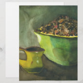 Steaming Morning Cup Koffee Bowl-koffiebonen (Voorkant / Achterkant)