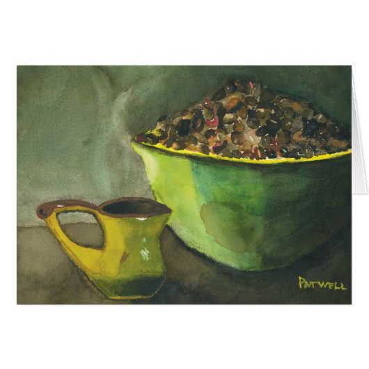 Steaming Morning Cup Koffee Bowl-koffiebonen (Voorkant Horizontaal)