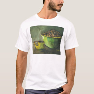 Steaming Morning Cup Koffee Bowl-koffiebonen T-shirt