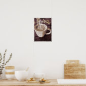 Steaming Rustic Java-Mok Poster (Keuken)