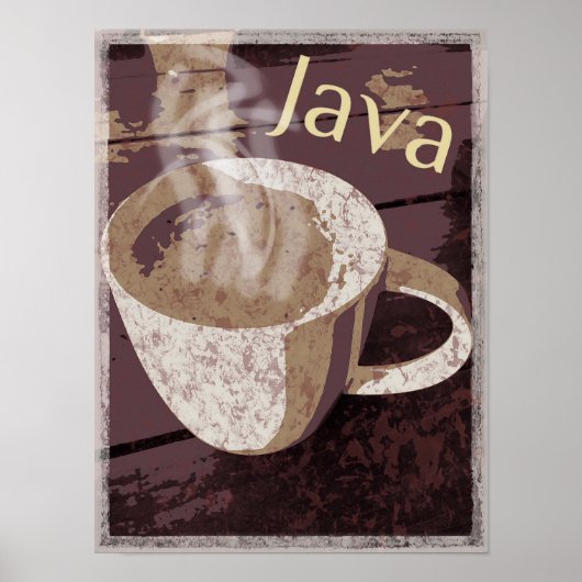 Steaming Rustic Java-Mok Poster (Voorkant)