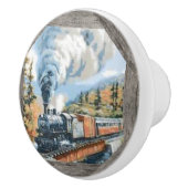 Steamlocomotief keramische deurknop keramische knop (Rechts)