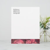 Steampink Roze Steampunk Custom Briefhoofd (Staand voorkant)