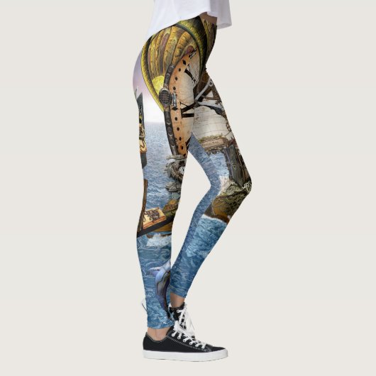 Steamplunk-ontwerp Leggings (Rechts)