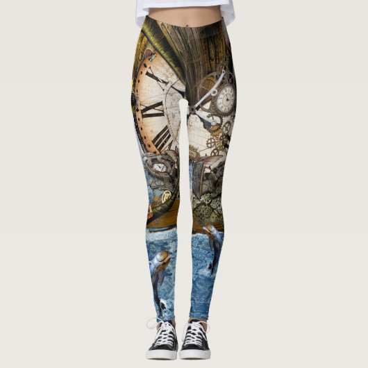 Steamplunk-ontwerp Leggings (Voorkant)