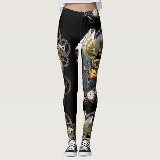 Steamplunk-ontwerp Leggings (Voorkant)