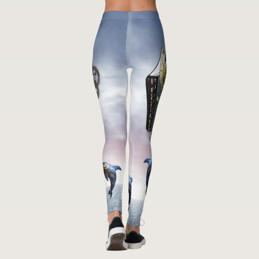Steamplunk-ontwerp Leggings (Achterkant)